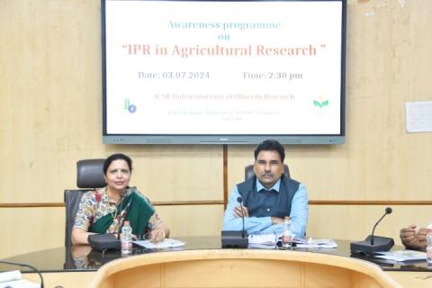 Awareness programme on "IPR in Agricultural Research "